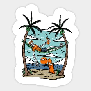 relax beach Sticker